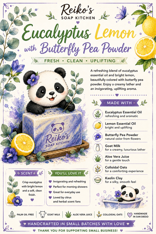 Eucalyptus Lemon with Butterfly Pea Powder